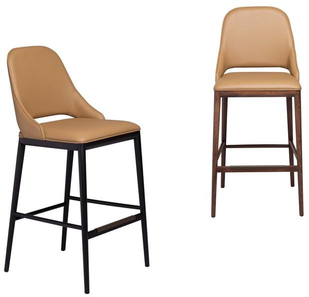 Tonin Casa Высокий кожаный табурет Malva sun-id-1501544 - Вид №3