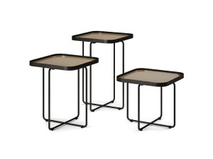 Квадратный металлический журнальный столик и зеркальный Хрустальный верх