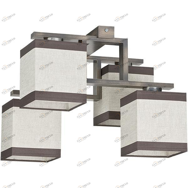 Потолочная люстра TK Lighting 409 Lea Gray 4 TK LIGHTING LEA 183486 Коричневый 