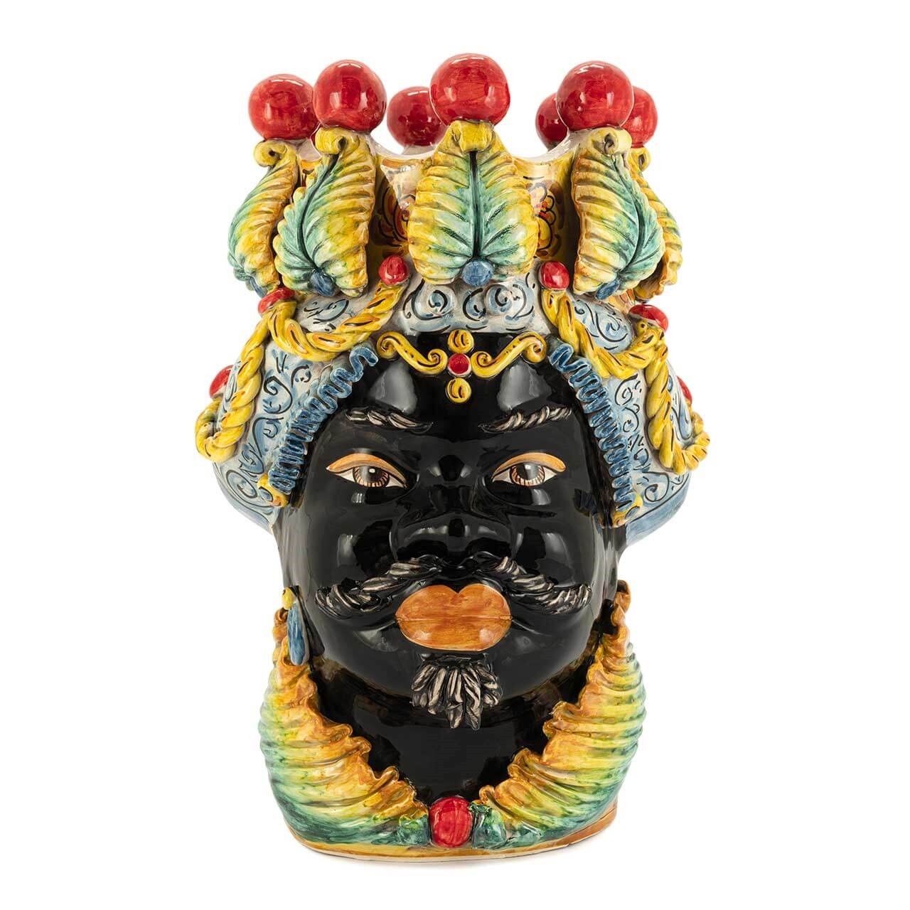 201079-10 ABHIKA ВАЗА MORO MAN BIG TRAD. WHITE  - Вид №2