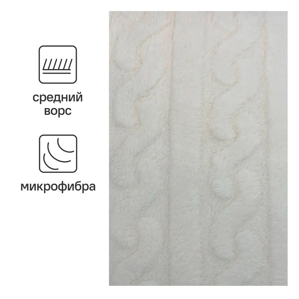Плед Homely 200x220 см микрофибра цвет кремовый 89337400 STLM-2011780 Ardenza - Вид №1