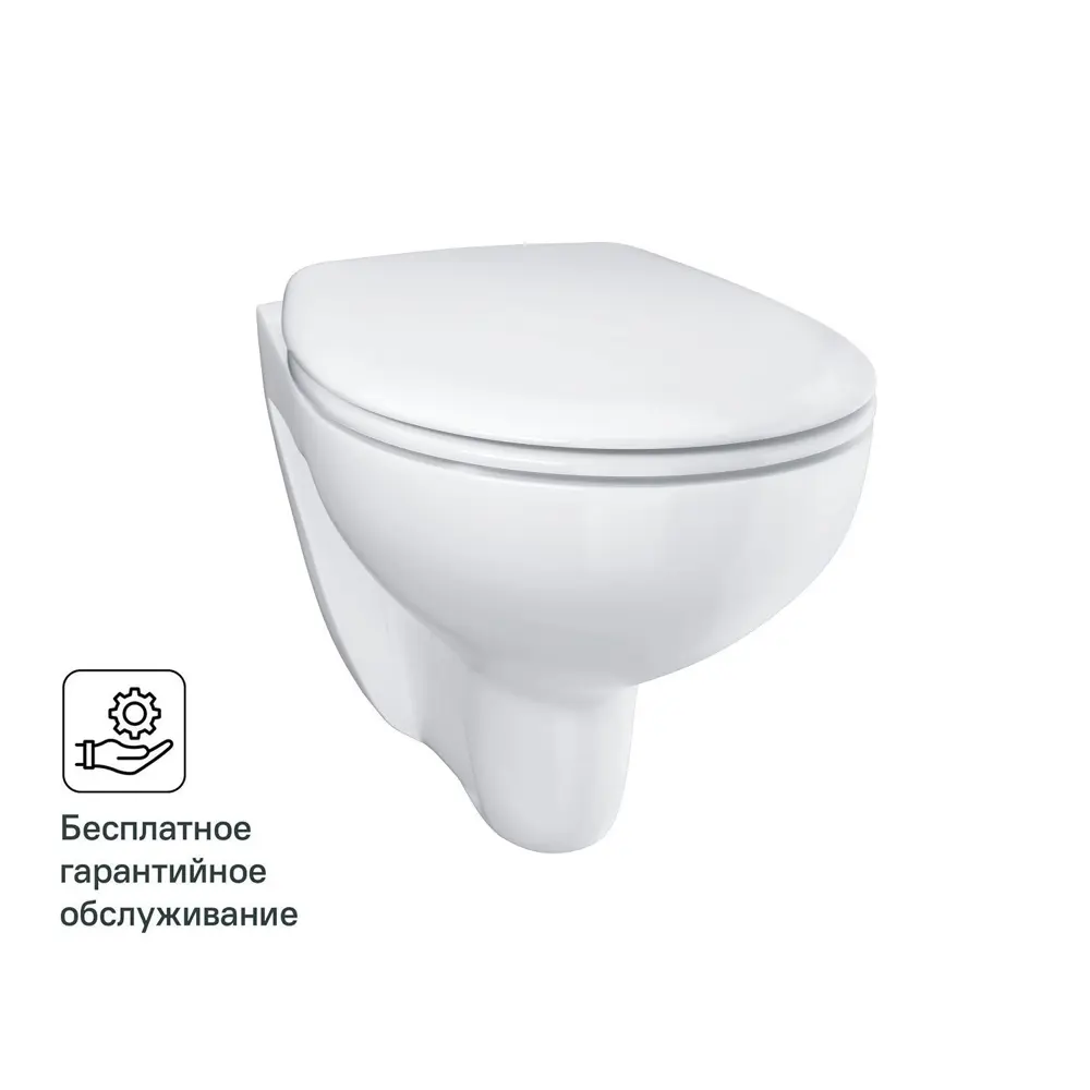 Унитаз подвесной Grohe Bau Ceramic 39351000 безободковый с микролифтом 81972284 STLM-2197433