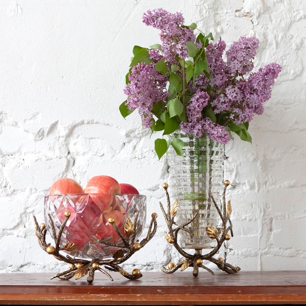 59002 Фруктовница-конфетница Весна Бронза BOGACHO 4627179652821 - Вид №1