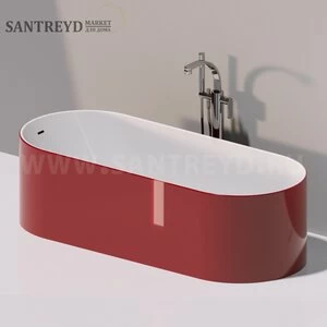 Ванна свободностоящая OVAL 170 см красная