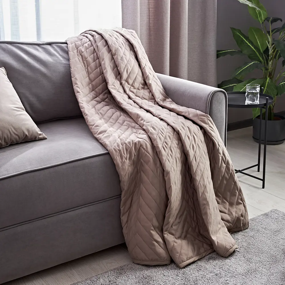 Покрывало Нью 200x240 см микрофибра цвет грейж SEASONS STLM-2198527 - Вид №4