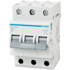 Автоматический выключатель Hager MY325 3P C25 А 4.5 кА 12868341 STLM-2030741