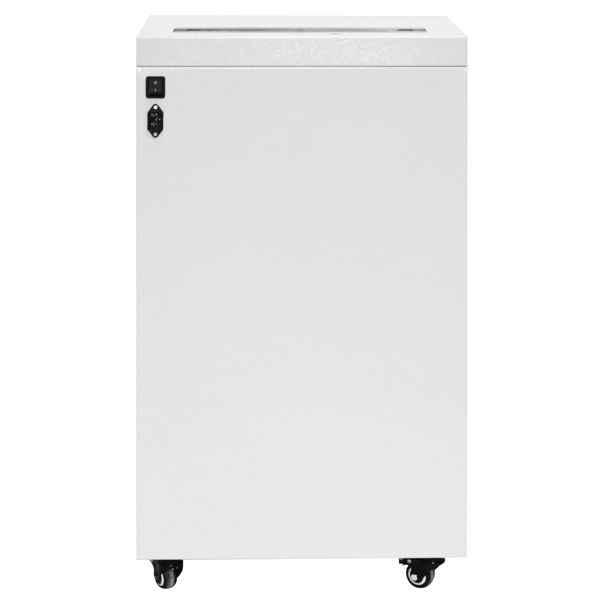 УО90-5 Уничтожитель документов , din p-5 (4 ур-нь секр.), фрагмент 1,9х15мм, 18-21 лист (70г/м2), cd/пл.карты/скрепки/скобы, 90 литров Гелеос Santreyd  - Вид №1