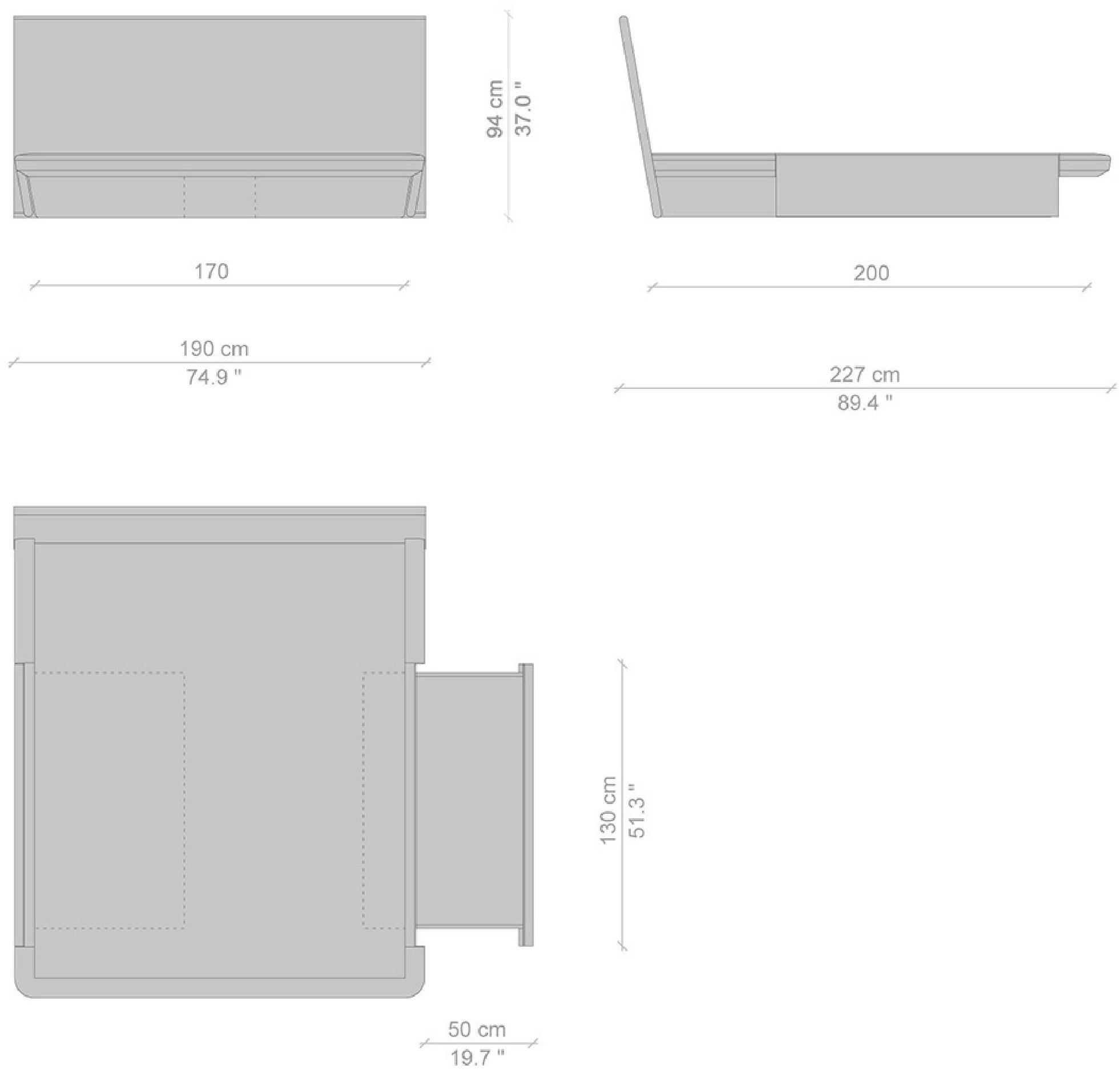 Cassina Кровать с изголовьем из ясеня  L42  - Вид №17