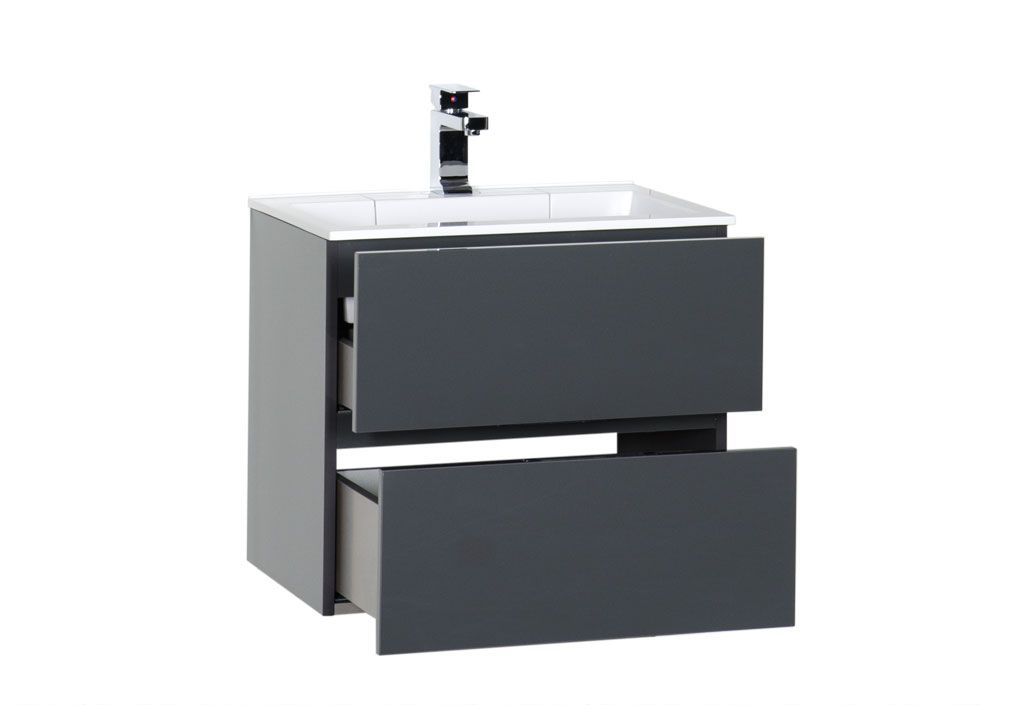 Тумба с раковиной Aquanet Алвита 60 серый антрацит 0018399100181907 - Вид №1
