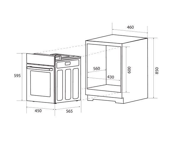 5361910 Электрический духовой шкаф ZUGEL ZOE451B черный STDN-0025857 - Вид №37