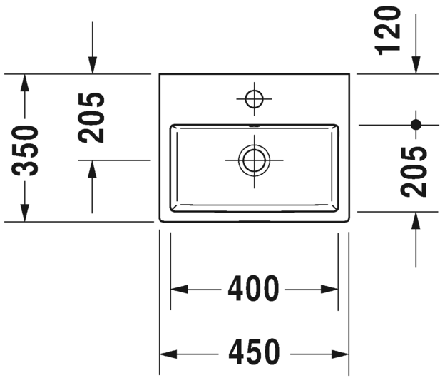 0724450060 Подвесная раковина настенная овальная Duravit Vero Air - Вид №1