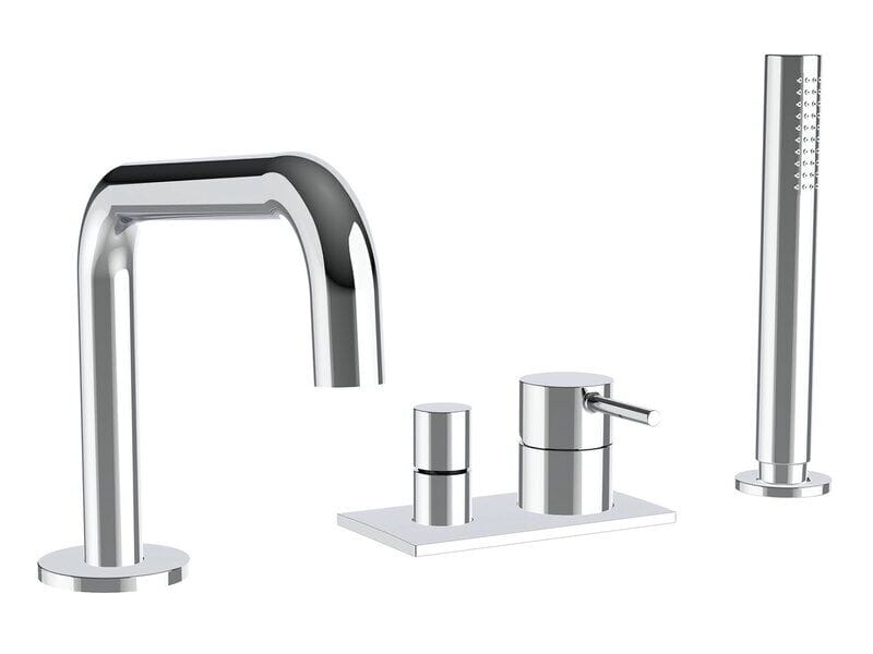 Однорычажный смеситель для ванны с 4 отверстиями и ручным душем CRISTINA Rubinetterie Phi ARCH-00141024 - Вид №1