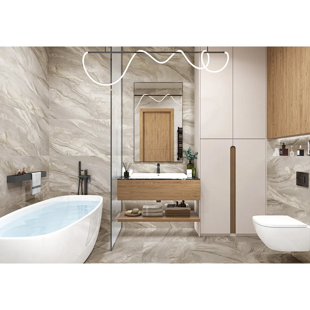 Глазурованный керамогранит Alma Ceramica Glow 64 60x120 см 1.44 м² лаппатированный цвет коричневый 89458832 STLM-2037608