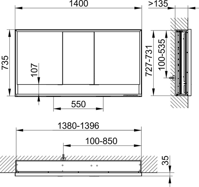 14316171301 Зеркальный шкаф KEUCO Royal Lumos - Вид №2