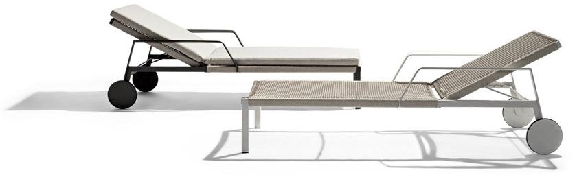 TRIBÙ Садовая кушетка Canax® с подлокотниками Nodi 01940 - Вид №1