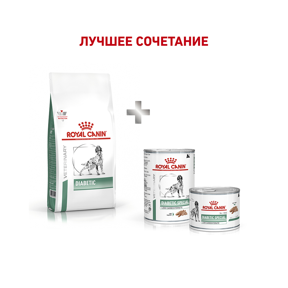 ПР0053540 Корм для собак Vet Diet Diabetic DS 37 при сахарном диабете сух. 12кг ROYAL CANIN  - Вид №5