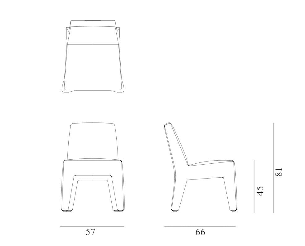Мягкий стул из ткани Exteta Moonlight ARCH-00055996 - Вид №9
