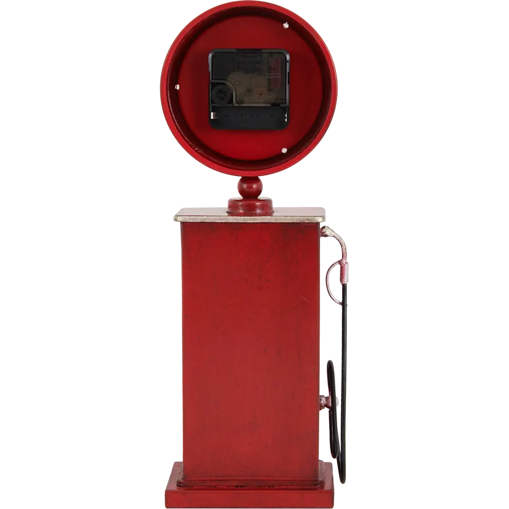 Часы настольные Dream River Бензоколонка металл цвет красно-белый ø13 см STLM-2109810 - Вид №1