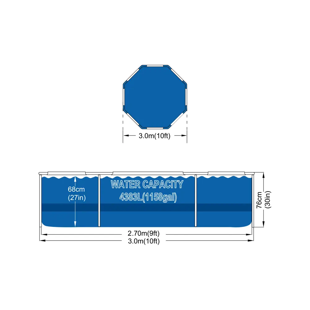 Каркасный бассейн AVENLI 300x76 см для дачного отдыха 89335100 STLM-1431370 - Вид №4