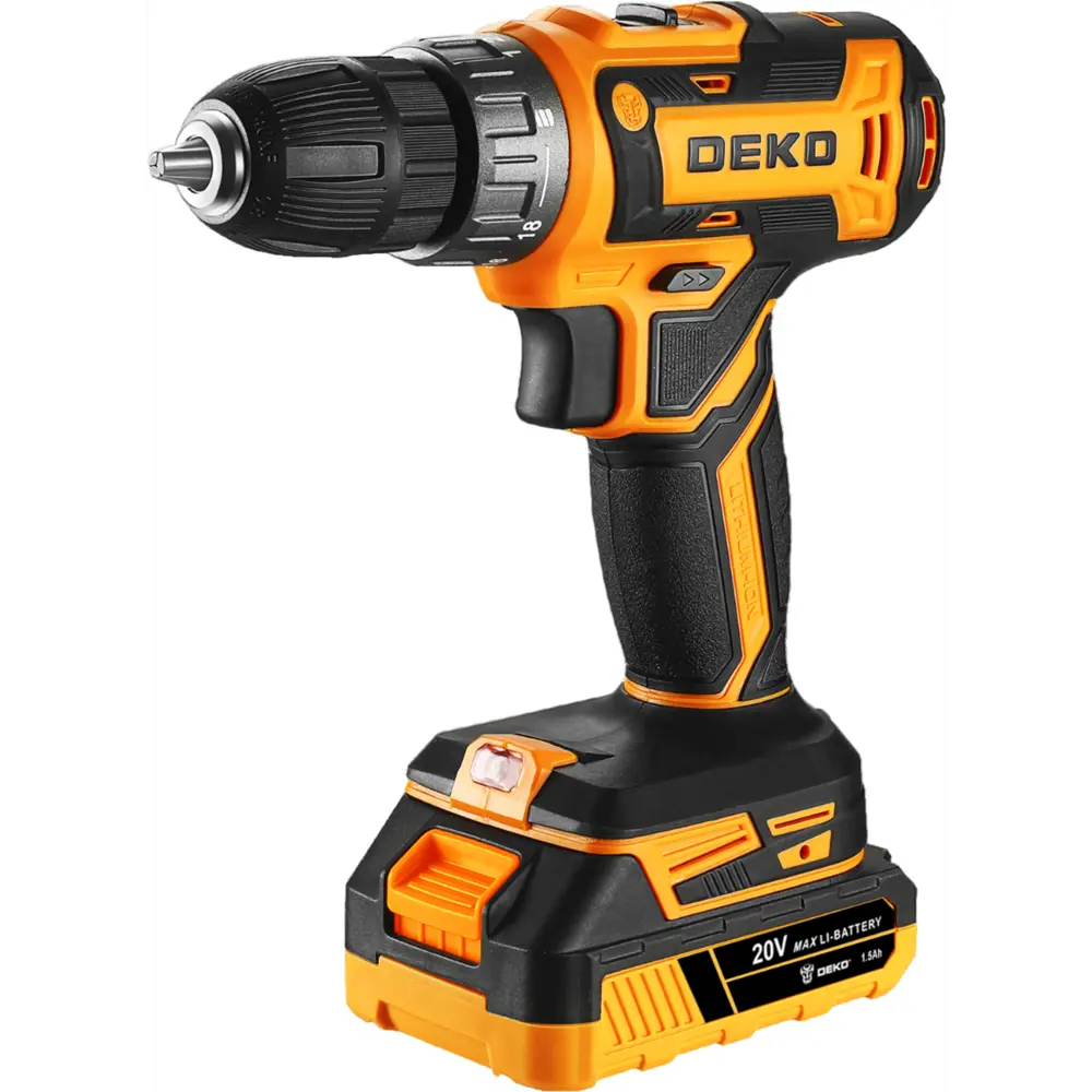 Аккумуляторная дрель-шуруповерт DEKO ZKCD20V с двумя батареями 89372019 STLM-1541104