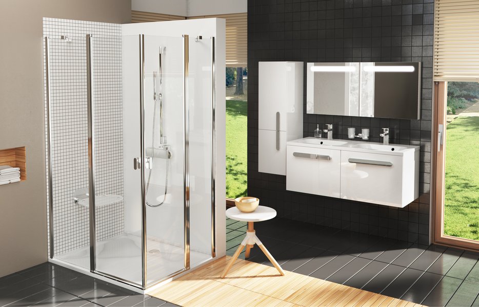 Шкаф боковой SB 350 Chrome L белый/белый Ravak X000000542 - Вид №3