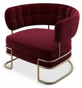 Porustudio Бархатное кресло с подлокотниками Madison