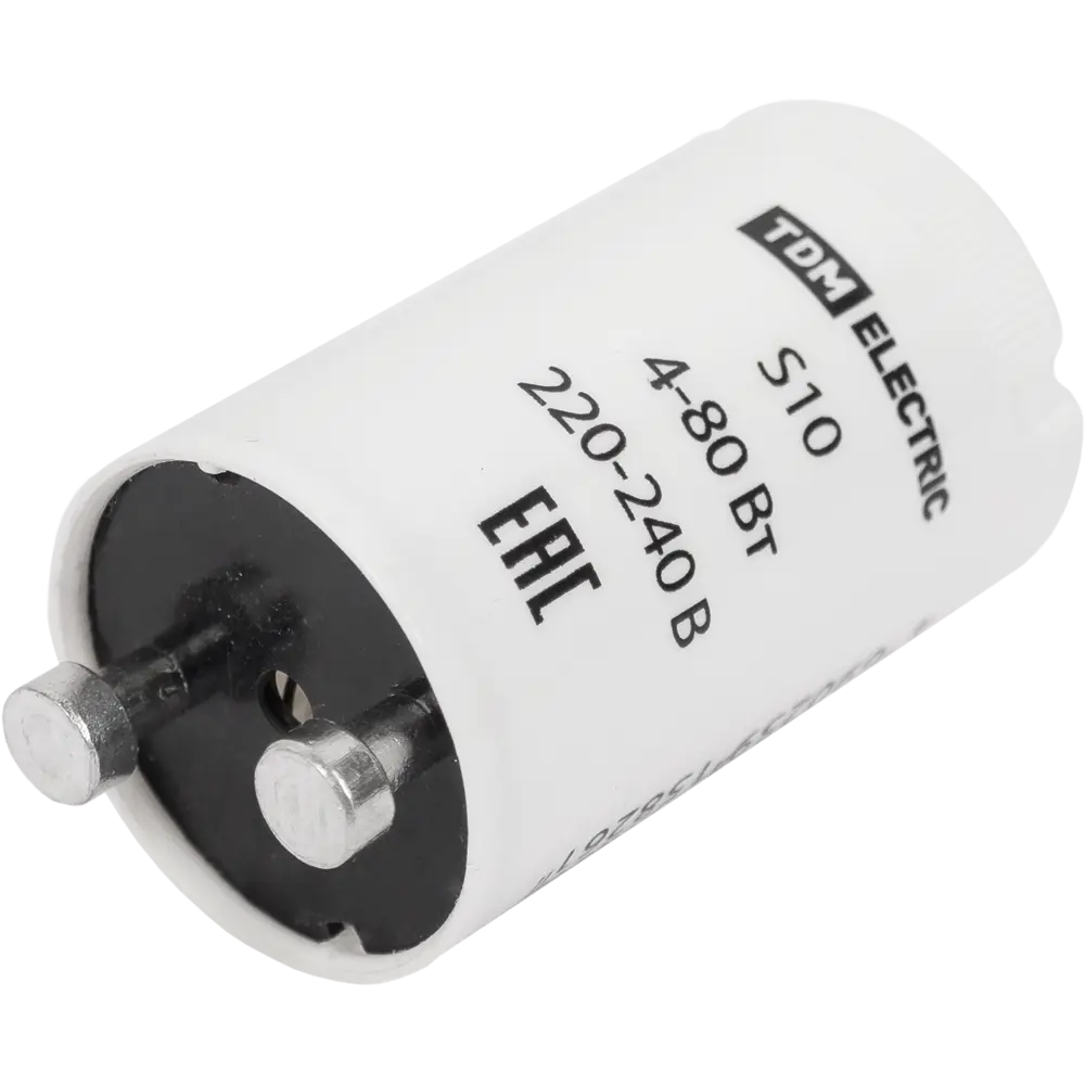 Стартер TDM ELECTRIC S10 для люминесцентных ламп до 80Вт 14389547 STLM-0004876