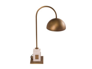 Светодиодная настольная лампа из латуни и мрамора