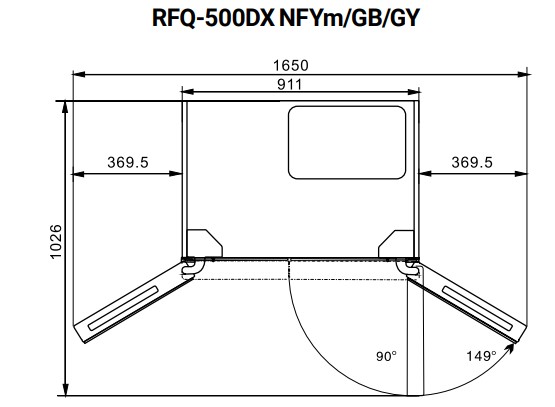 9901136 Холодильник многодверный   HIBERG RFQ-500DX NFGY inverter бежевый STDN-0135168 - Вид №12