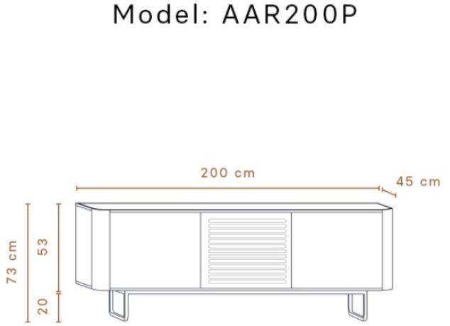Momocca Деревянная тумба под ТВ с распашными дверцами Adara Aar200 / aar200p - Вид №7