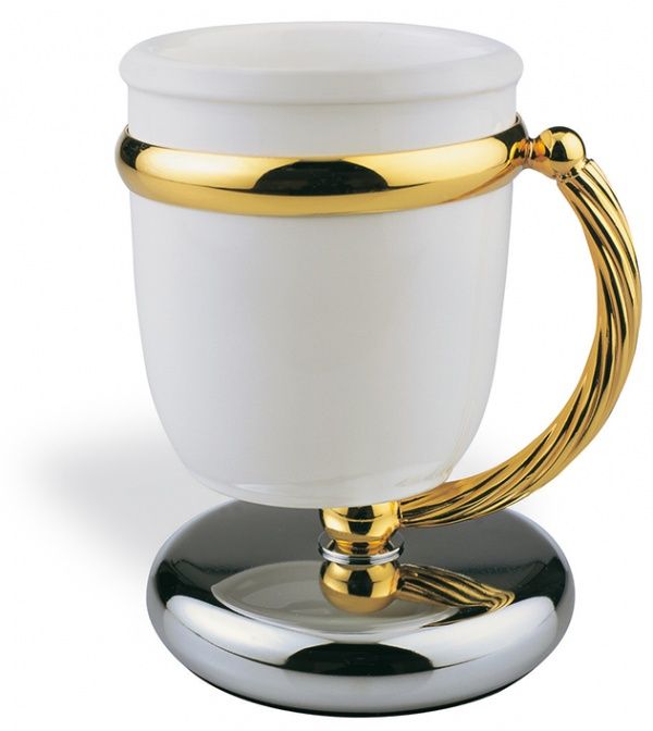 G718(25) Stil Haus Giunone, настольный керамический стакан, цвет бронза