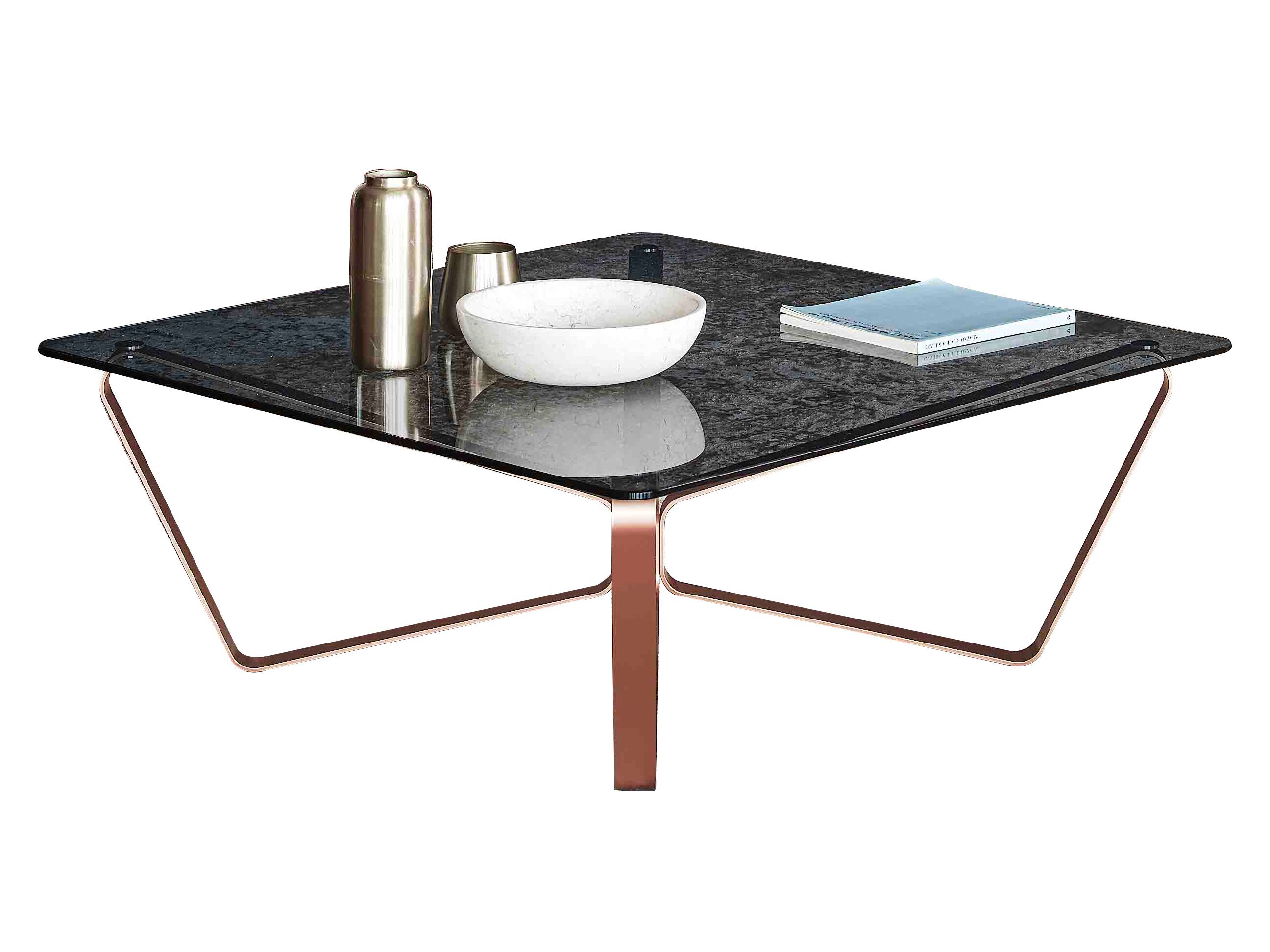 Низкий стол из стали и хрусталя Bontempi Casa LOOP ARCH-00146959