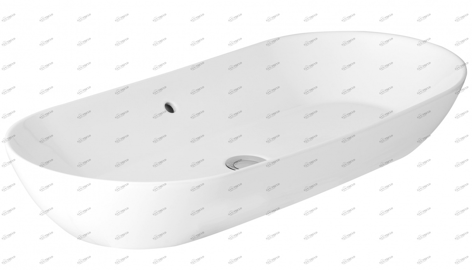 136399004 Накладная раковина на столешницу  овальная Sanindusa 