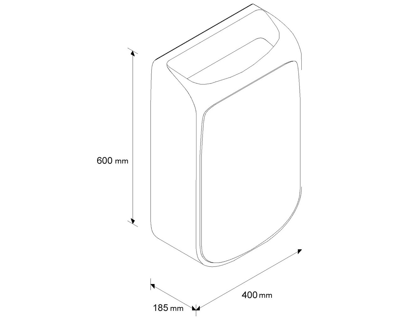 KMC101 MERCURY открытая подвесная корзина, вместимость 25л, ЧЕРНЫЙ Merida  - Вид №1