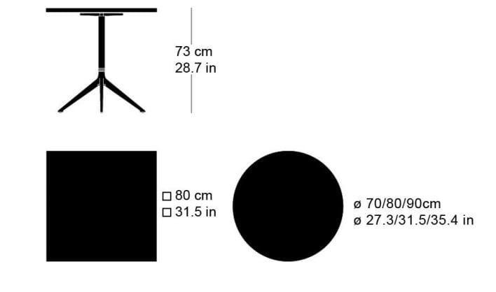 Круглый обеденный стол из массива дерева horgenglarus EPOC ARCH-00042574 - Вид №2