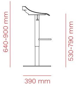 Mara Барный стул с регулируемой высотой  311  - Вид №6