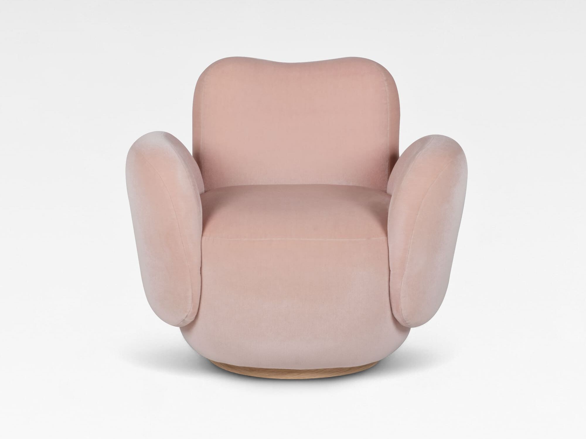 Кресло из мохера с подлокотниками Greenapple Conchula ARCH-00048023 - Вид №1