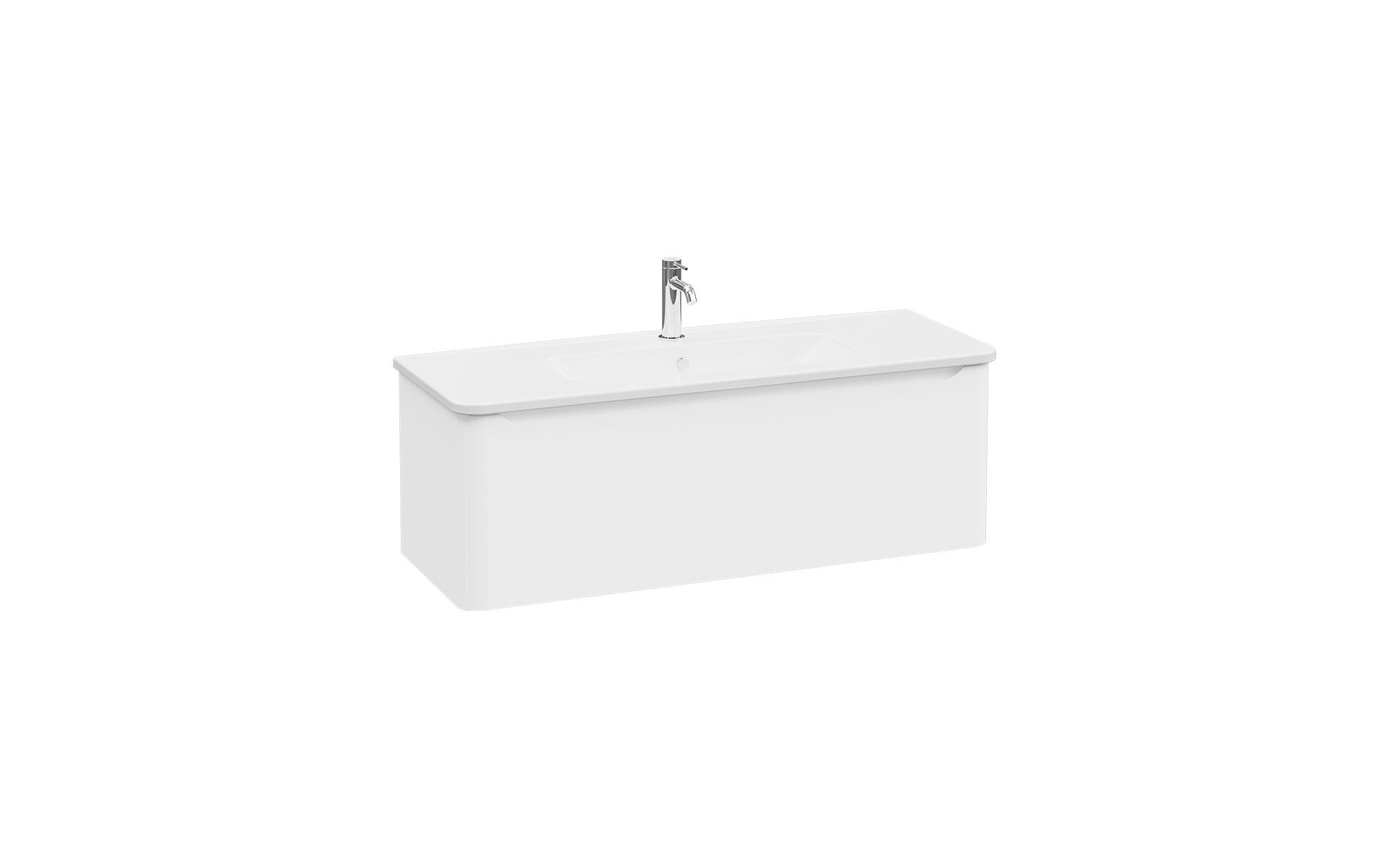 Подвесной шкаф для умывальника со встроенной раковиной VitrA Bathrooms Integra Round ARCH-00114704 - Вид №1