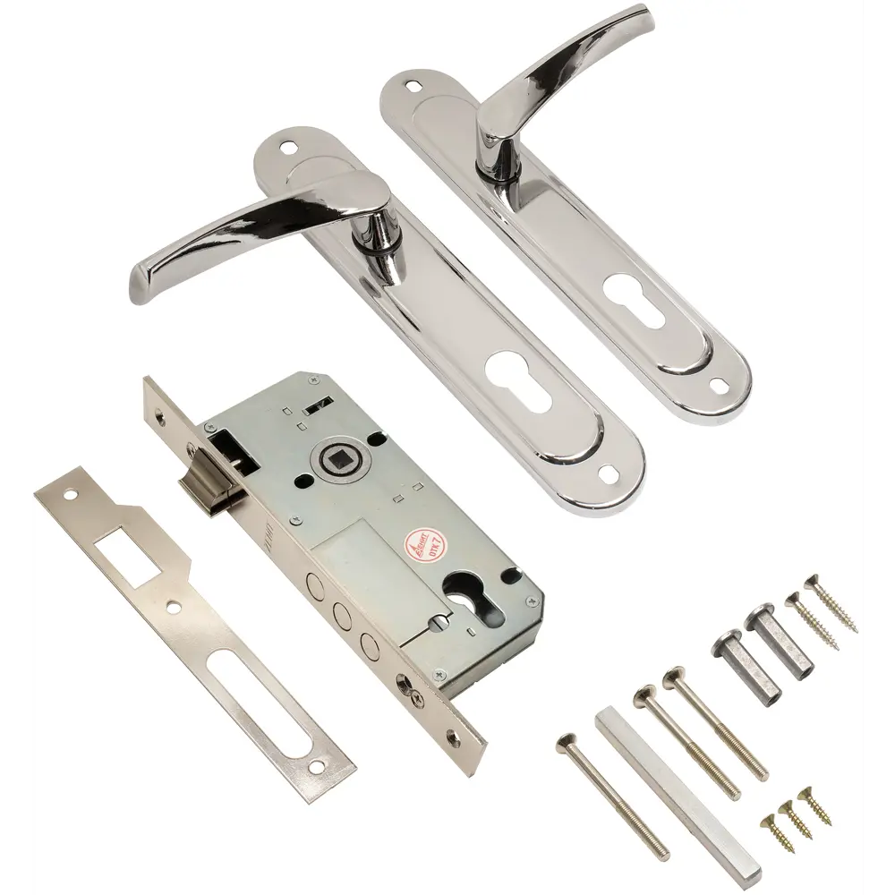 ЗЕНИТ ЗВ4-85.3 Врезной замок с усиленной ручкой, хром 82490865 STLM-0028436 - Вид №2