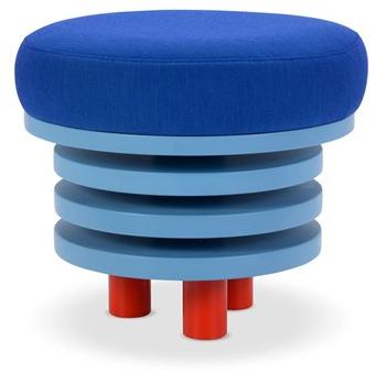 Adrenalina Пуф из круглой ткани с обивкой Roche sun-id-1463282 - Вид №1