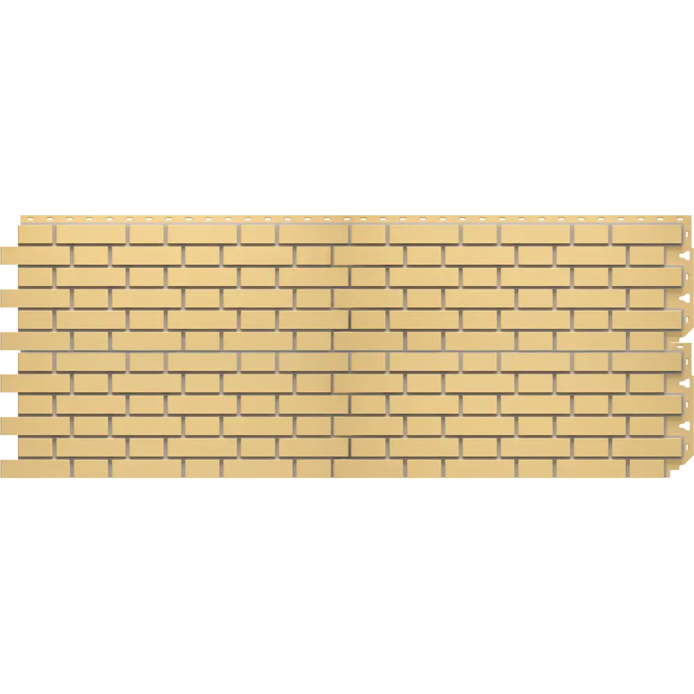 Фасадная панель Dacha Кирпич гладкий жёлтый 0.46 м² Флемиш STLM-2119252 - Вид №2
