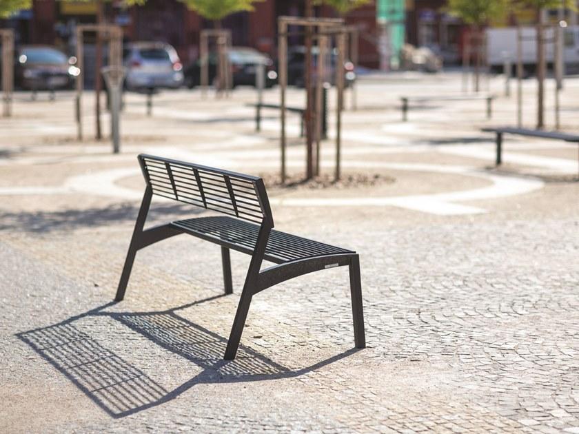 mmcité1 Скамья из оцинкованной стали со спинкой Vera sun-id-1395580 - Вид №5