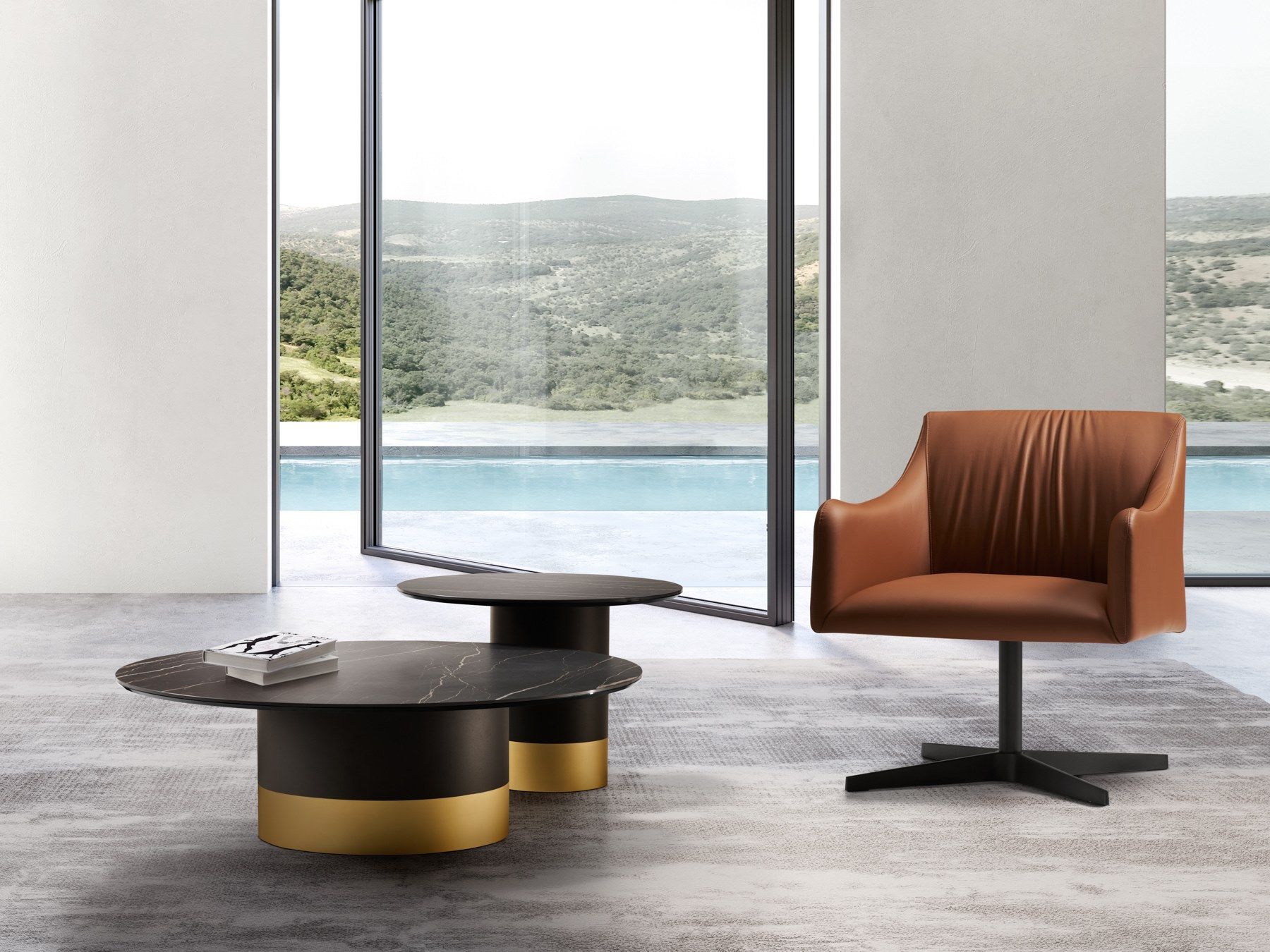 Кожаный спиц поворотный стул EFORMA Isidora ARCH-00111687 - Вид №3