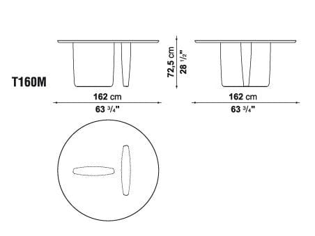 Круглый стол отделка цемента B&B Italia Тоби-Иши ARCH-00091895 - Вид №2