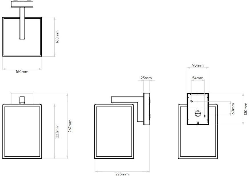 Astro Lighting Бра для наружного освещения из стали и стекла с диммером Box sun-id-1476458 - Вид №9