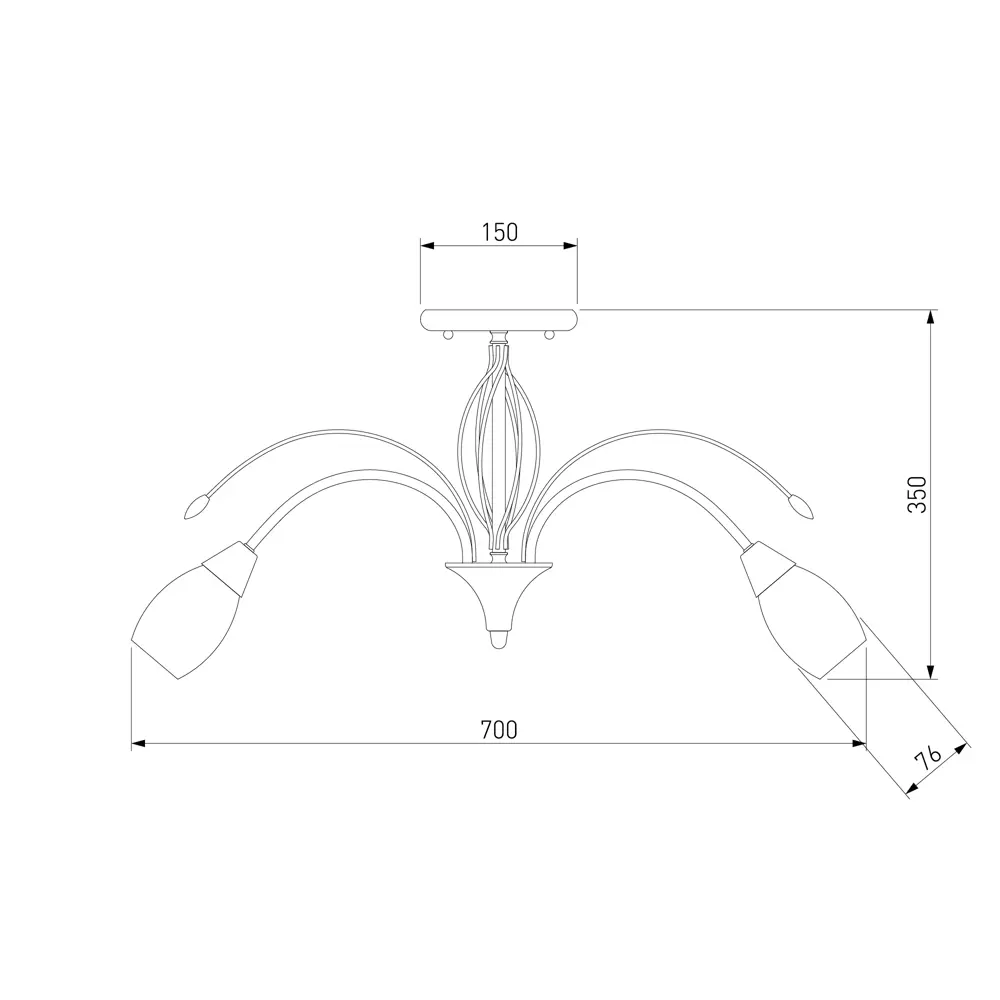 Люстра Eurosvet Ginevra 22080/9, 9 ламп, 29 м², цвет бронза STLM-2176386 - Вид №10