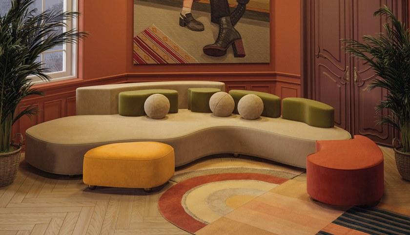 Malabar Изогнутый бархатный диван sun-id-1371500 - Вид №4