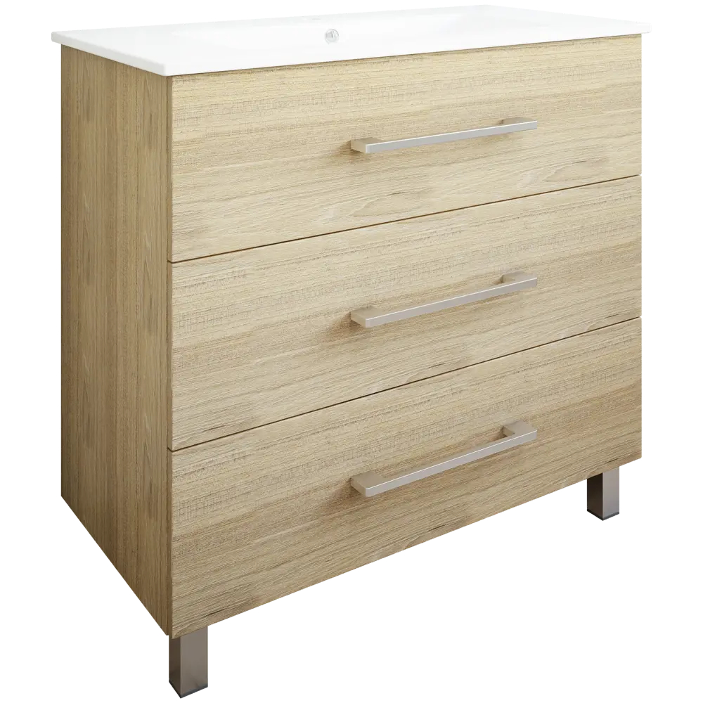 Тумба под раковину напольная Sanflor «Мадрид» 90x84 см цвет вяз STLM-2178654 - Вид №1