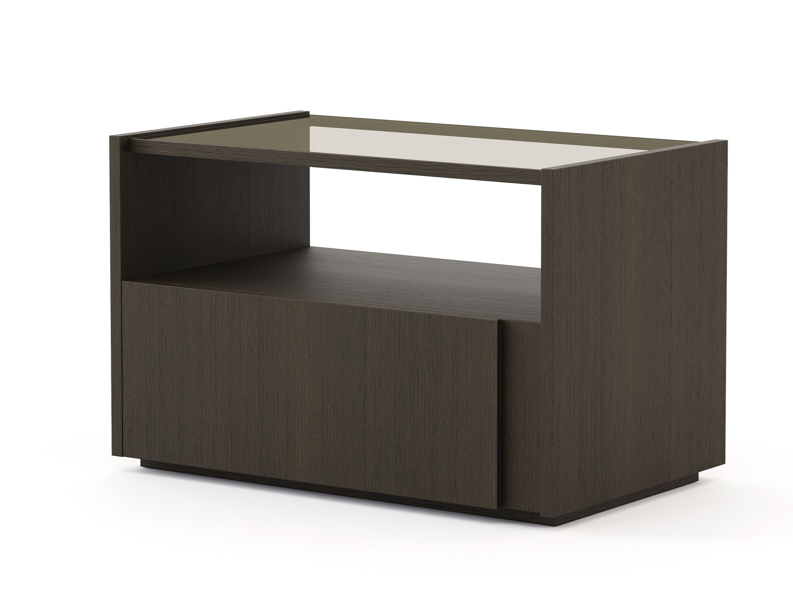 Прямоугольная прикроватная тумбочка из орехового дерева с ящиками Stylish Club Sevilha ARCH-00016888