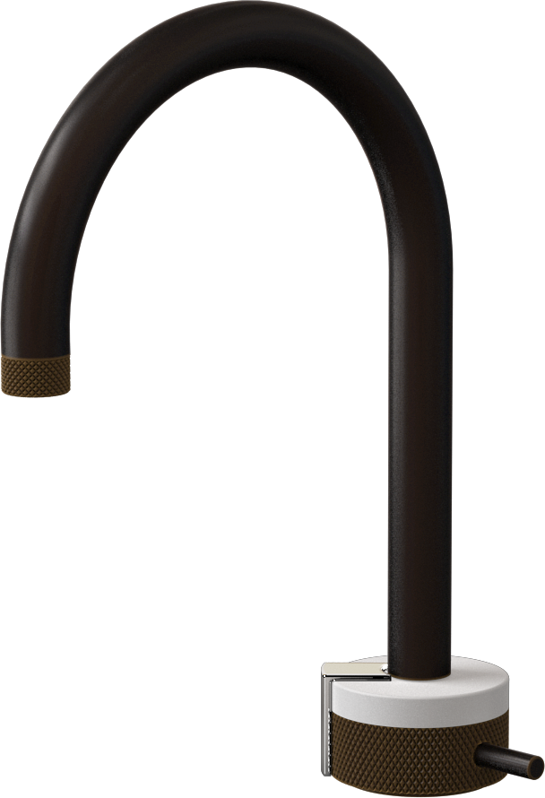 E-11502-R1WT-L2PC-OB Однорычажный прогрессивный смеситель для раковины - излив 16см GRAFF MOD+